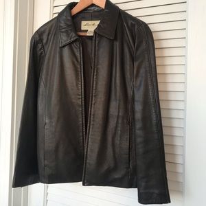Eddie Bauer Dark Espresso Leather Jacket